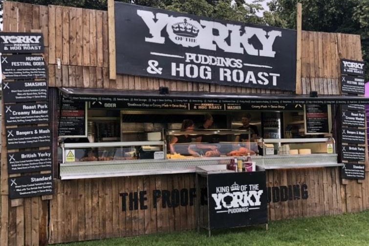 At King Yorky, expect giant Yorkshire puds stuffed with all manner of goodies, including a veggie option. The Hungry Festival Goer will take some dancing off - it's filled with roast pork, crackling, stuffing, pork sausage, steakhouse chips or mash and onion gravy