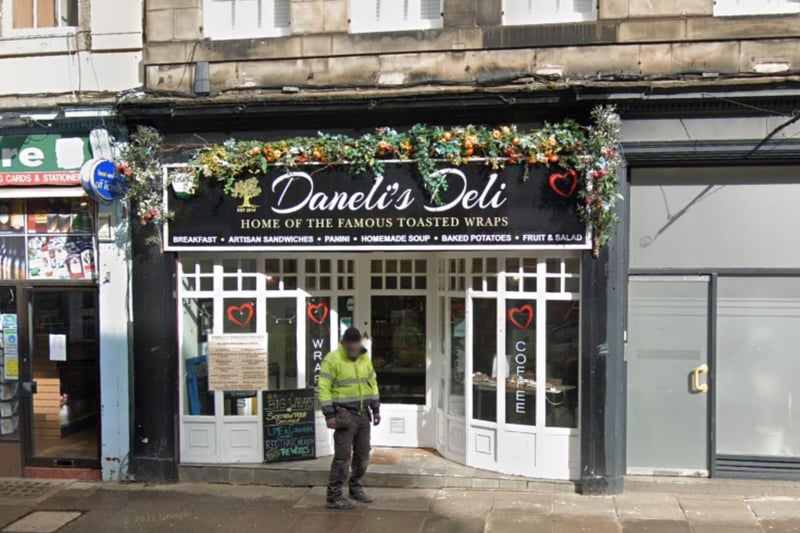 A short walk from Princes Street Gardens, on Queensferry Street, Daneli's Deli specialises in delicious toasted wraps made to order.