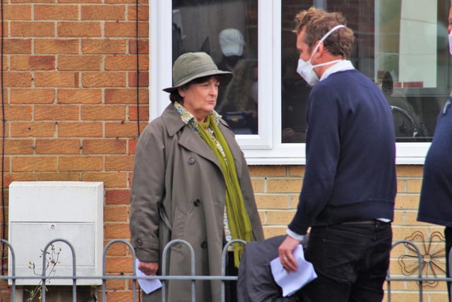 Brenda Blethyn filming scenes for 'Vera' in Blyth in September.