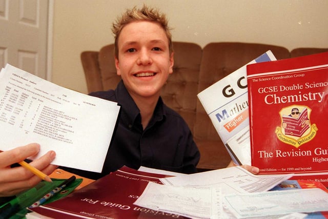 Michael Green celebrated his ten A* GCSE exam results in 1999