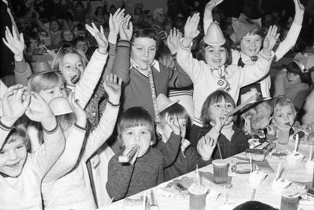 Some of the children who attended the Sunderland Shipbuilders' children's party held in the yard's canteen in 1976.