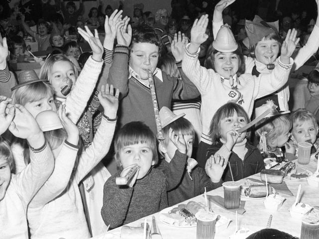 Some of the children who attended the Sunderland Shipbuilders' children's party held in the yard's canteen in 1976.