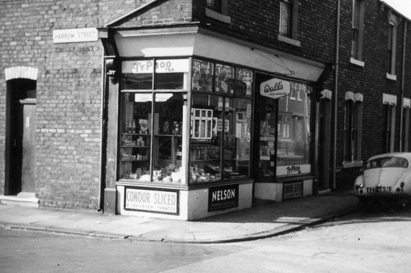 An undated view of the Harrow Street corner shop. Tea and ice cream were two of the items you could buy there. Photo: Hartlepool Library Service.