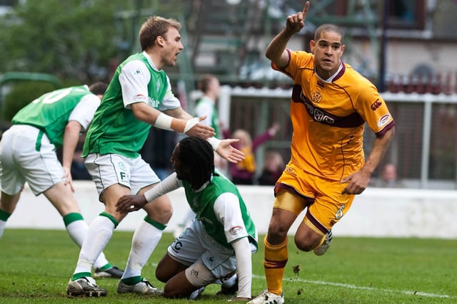 An eventful match for the powerful runner. Scored one for Motherwell and set one up for Hibs. Onto his seventh club in England since leaving Fir Park