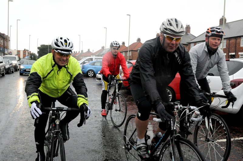 Sainsbury's Prince Edward Road store manager John Wilby (front) was pictured cycling from Scarborough to Carlisle with other store managers in 2013. Who can tell us more?