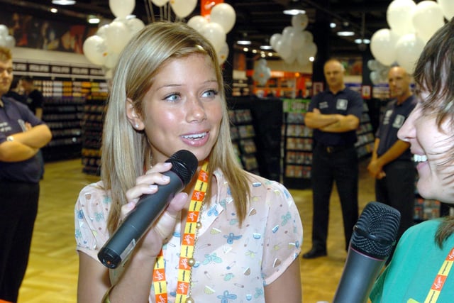 Coronation Street star Nikki Sanderson at the opening of the new Virin Megastore at Meadowhall in  2006