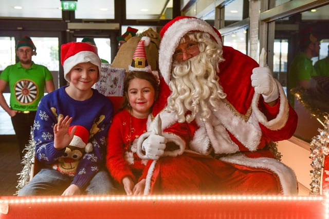 Here is Santa Claus arriving in Hartlepool on his sleigh in 2017 but were you pictured with him?