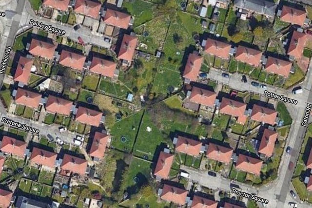 Gardens in Thorney Close and Plains Farm have an average size of 246.3 square metres.