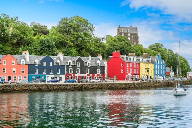 The capital of the Isle of Mull is perhaps one of the most instantly recognisable towns in Scotland. With its vibrant harbour street filled with brightly coloured houses usually being a magnet for tourists heading to the island.