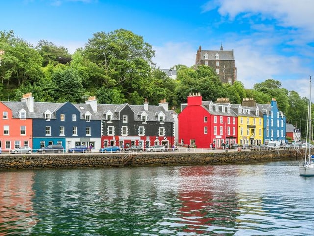 The capital of the Isle of Mull is perhaps one of the most instantly recognisable towns in Scotland. With its vibrant harbour street filled with brightly coloured houses usually being a magnet for tourists heading to the island.