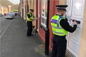 Police officers have been posting leaflets through homes in Page Hall try explain the lockdown laws.