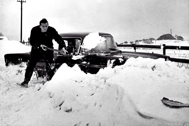 Digging out at Penshaw in January 1963. Photo: Bill Hawkins.