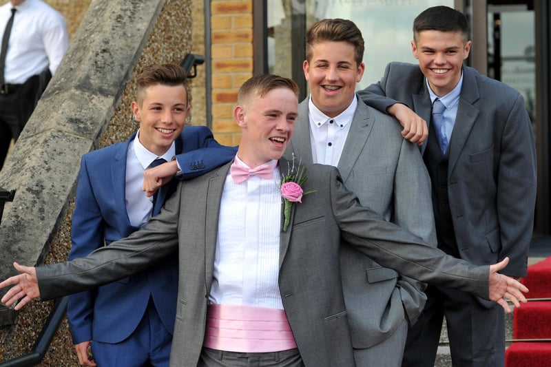 Looking smart lads! Academy 360 pupils pictured at their prom at Ramside Hall.