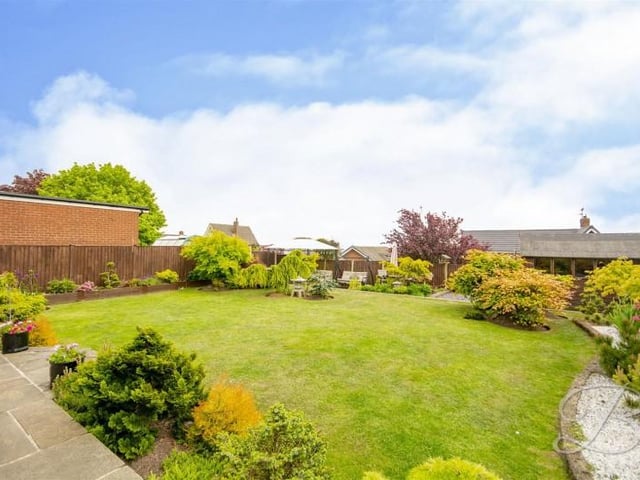 The garden is south facing.