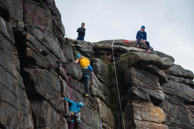 Climbers visited locations in the Peak District including Stanage Edge, Burbage and Surprise View.