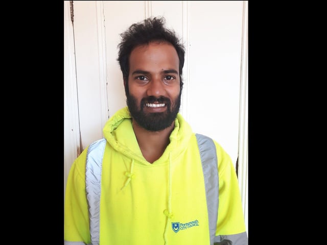 Deepak Thakur works in Portsmouth City Council's Green and Clean Team and was nominated by Naomi Hargreaves.