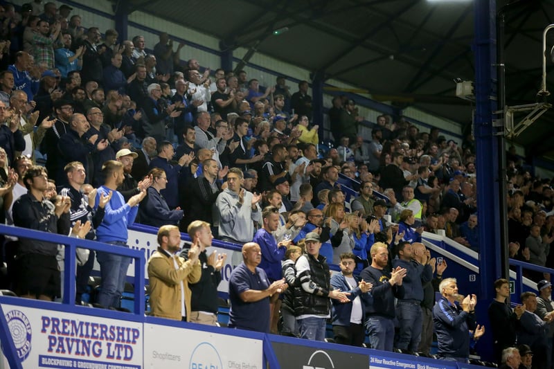 Fans clapping in honour of Sophie Fairall during the Sky Bet League One match between Portsmouth and Plymouth Argyle at Fratton Park on September 21, 2021.
