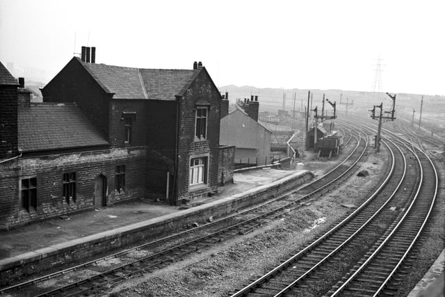 Broughton Lane Railway Station, pictured on April 23, 1961, five years after it closed. The station served the communities of Darnall, Attercliffe and Carbrook and was opened in August 1864. The sign for Broughton Lane Junction is visible from the Supertram tracks