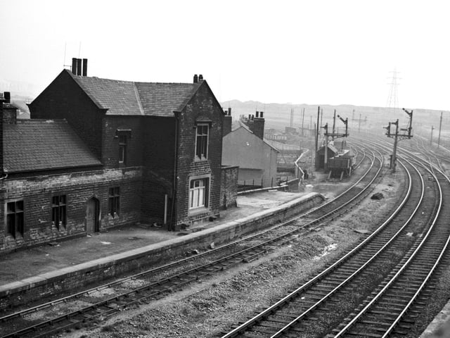 Broughton Lane Railway Station, pictured on April 23, 1961, five years after it closed. The station served the communities of Darnall, Attercliffe and Carbrook and was opened in August 1864. The sign for Broughton Lane Junction is visible from the Supertram tracks
