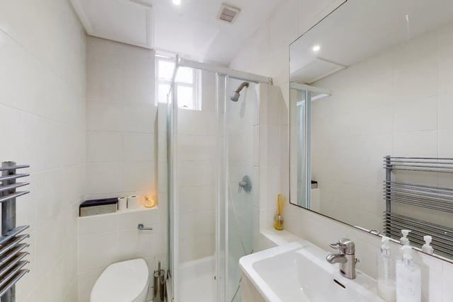 This bathroom is found heading up the main staircase from the entrance hallway. It is well-equipped and available for use from four of the seven bedrooms in this property.