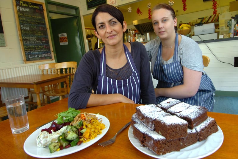 Manager Alison Lewis, left, and Heather Guest in the Farm Kitchen cafe at Heeley City Farm, September 2010