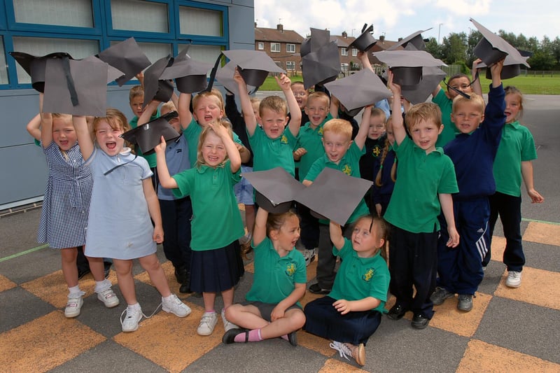 It is 14 years since this photo was taken of the reception class pupils at All Saints Primary School on their graduation from the Foundation stage.