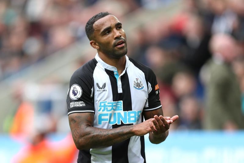 Put Newcastle ahead to make it two goals from three Premier League games, left the field with a thigh injury which had seemingly hampered him