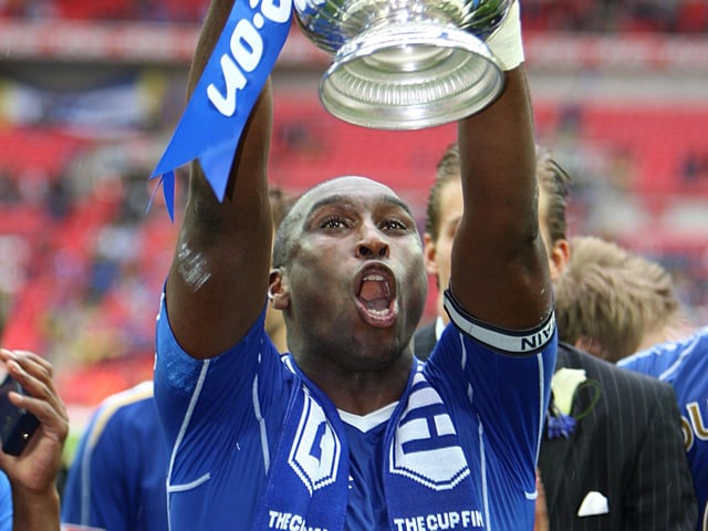Campbell spent three years at Fratton Park after leaving Arsenal and captained Pompey to the FA Cup in 2008. Forged two formidable partnerships - firstly with Linvoy Primus, then Sylvain Distin.