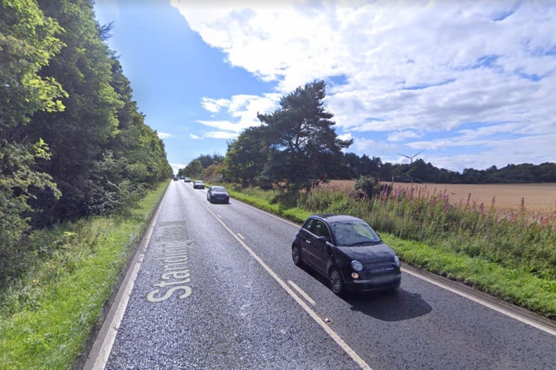 A915 Windygates to Kirkcaldy road, near to the Checkbar Road junction.