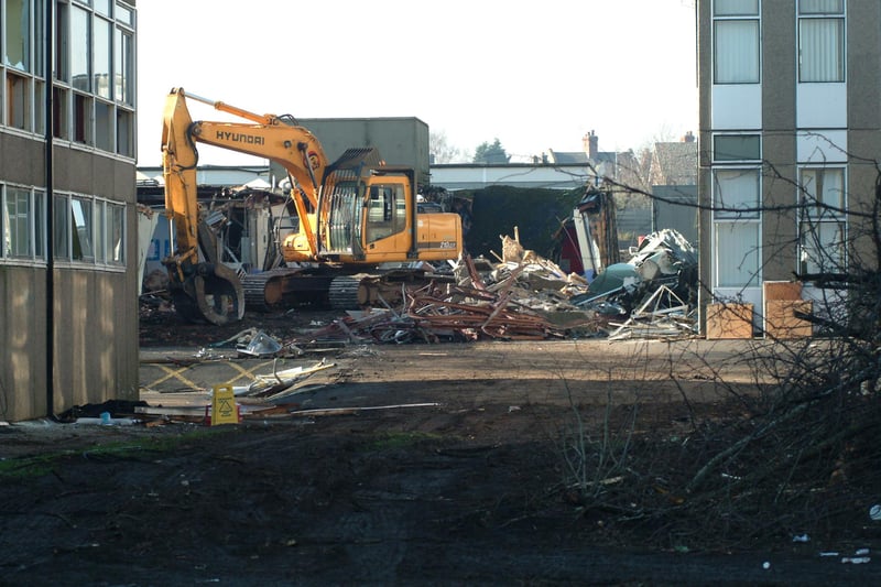 Demolition started at the English block.