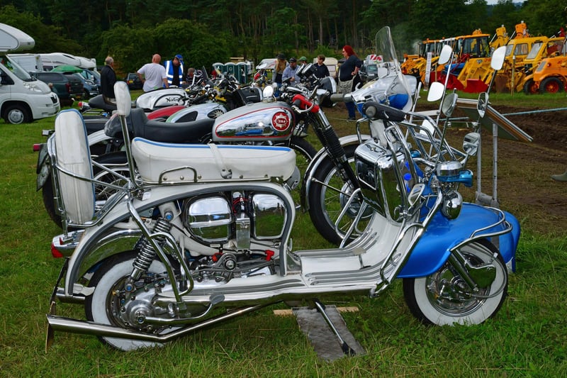 Several visitors arrived at the rally on two wheels.