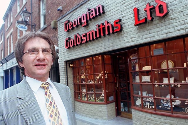 Roger Ingram pictured at Georgian Goldsmiths Limited, Norfolk Row, just before closure in September 1999