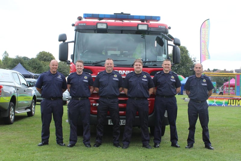 Meet a team of firefighters from the Nottinghamshire Fire and Rescue Service. They took along a fire engine to display.