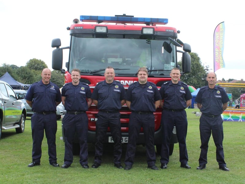 Meet a team of firefighters from the Nottinghamshire Fire and Rescue Service. They took along a fire engine to display.