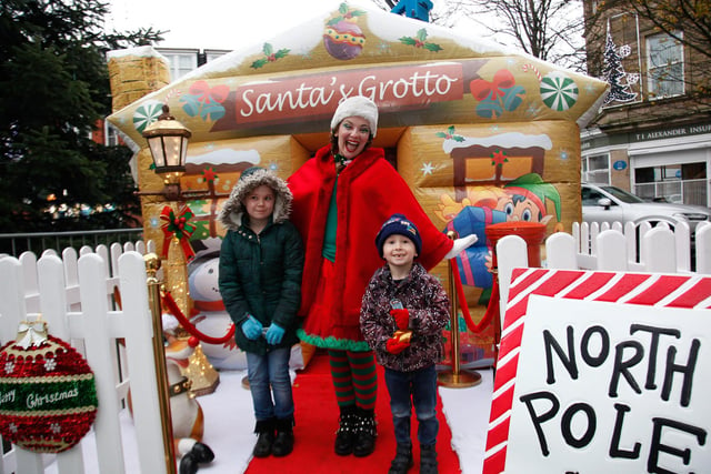 Maisie, 8, and Alfie, 5, from Grangemouth visited Santa's Grotto.