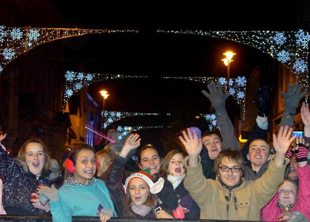 The 2010 Christmas lights switch on in the Doncaster Town Centre.