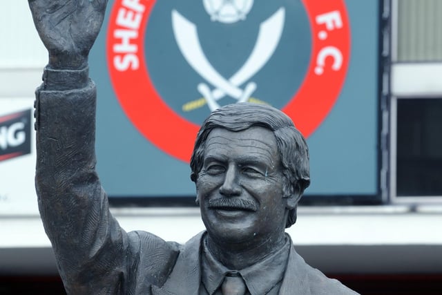 The Derek Dooley statue at Bramall Lane in May 2011.