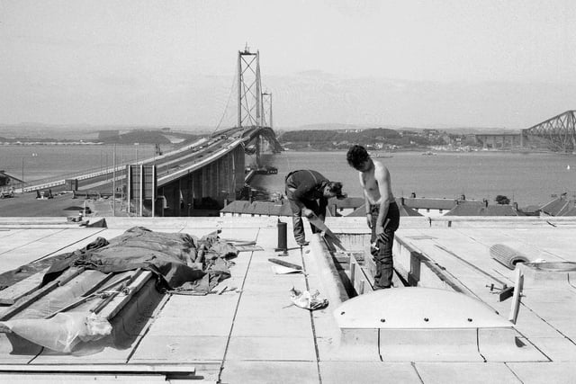 Adding the final touches ahead of the opening of the bridge in 1964.