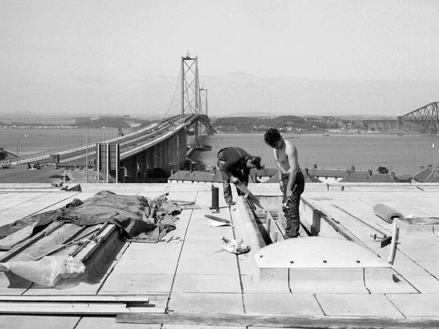 Adding the final touches ahead of the opening of the bridge in 1964.