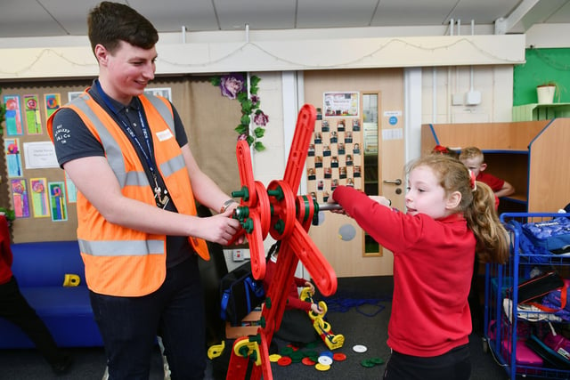 The children worked with representatives from Forth Valley College and modern apprentices