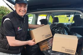 Charity Manager Allan Ogle delivering supplies during the pandemic