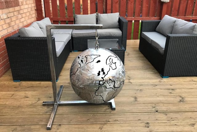 Planet earth inspired this eye-catching burner