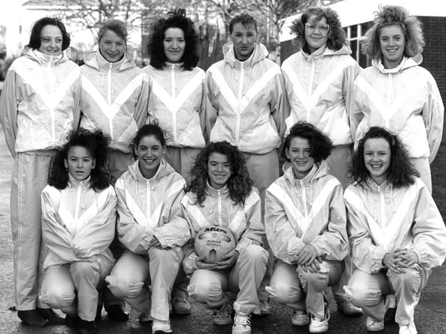 Wisewood school u-16 netball team pictured in February 1990
