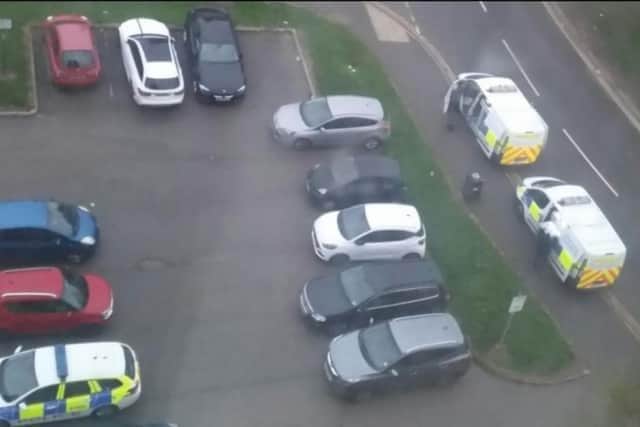 Two 'Crime Scene Investigation" vans were reportedly spotted outside the Cliffe flat block on Deer Park Road in Stannington, Sheffield.