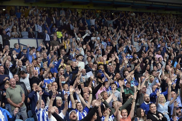 Owls fans at Hillsborough for the match against Doncaster Rovers