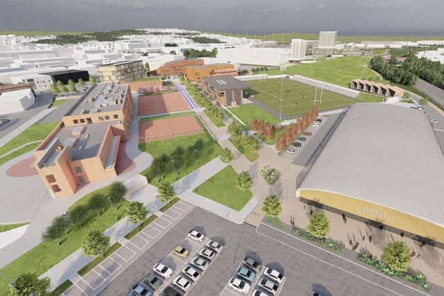 The £150m first phase of the OLP includes a school, a college and centres for food research and wellbeing and a stadium.