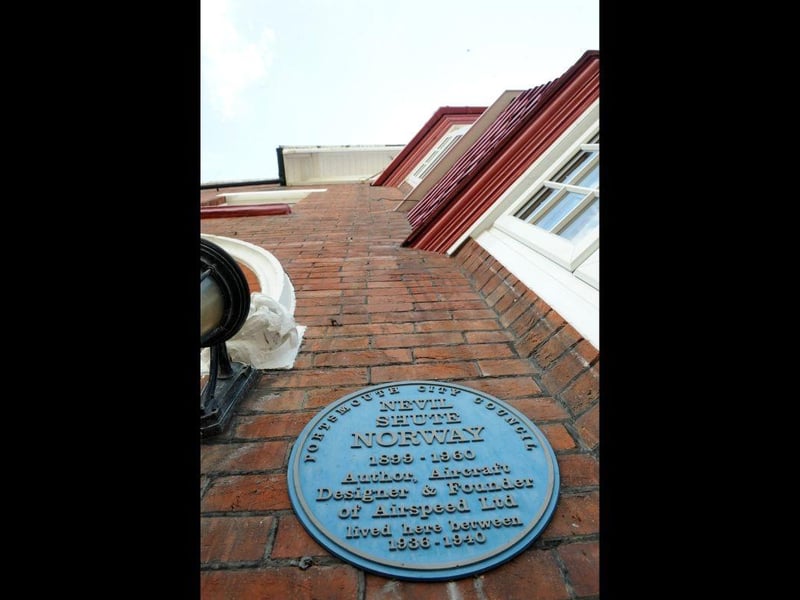 A plaque for aircraft designer and Royal Naval officer Nevil Shute Norway can be found outside his former home in Helena Road, Southsea.
Picture: Ian Hargreaves (141665-13)