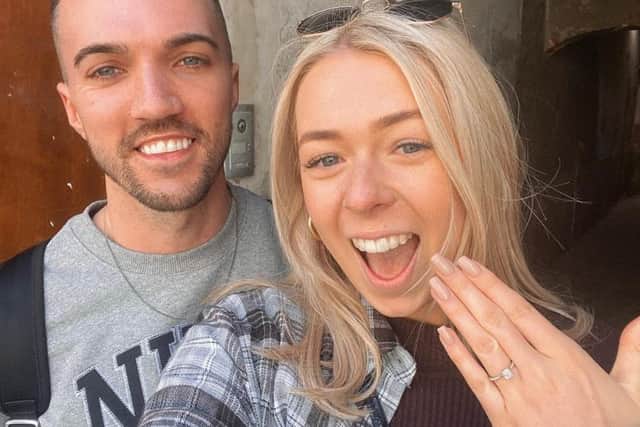 Leah Washington and Joe Pugh were both teenagers when they were hurt when the Smiler ride crashed in 2015. Leah's leg was later amputated and Joe had shattered kneecaps. But now they have announced they are engaged to be married, after Joe proposed during a holiday in Venice. Leah is pictured showing the engagement ring. PIcture: Leah Washington  /Joe Pugh