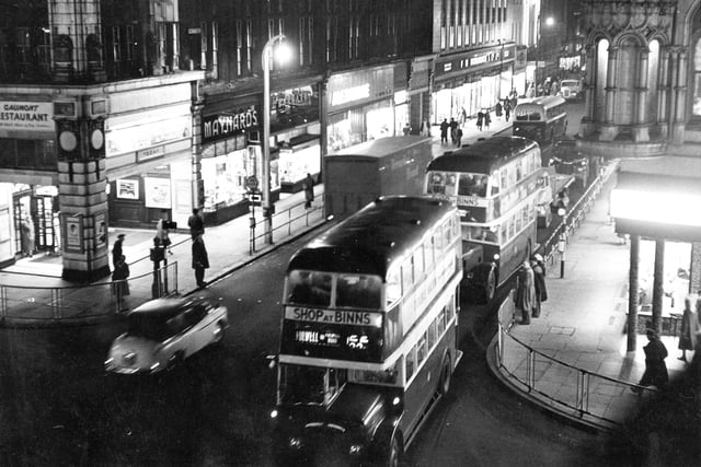 Night-time in Sunderland in 1950.
