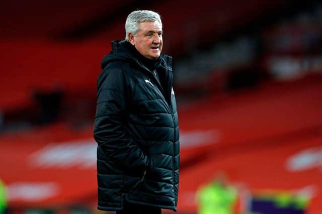 Newcastle United head coach Steve Bruce.  (Photo by PHIL NOBLE/POOL/AFP via Getty Images)